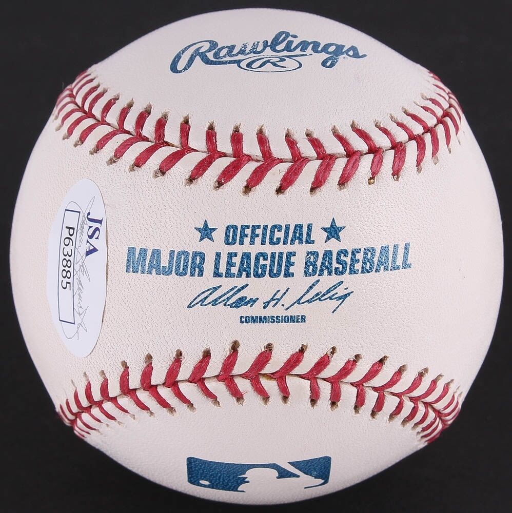 Tom Glavine Signed OML Baseball (JSA COA) 305 Wins,2,607 K's Atlanta Braves Ace