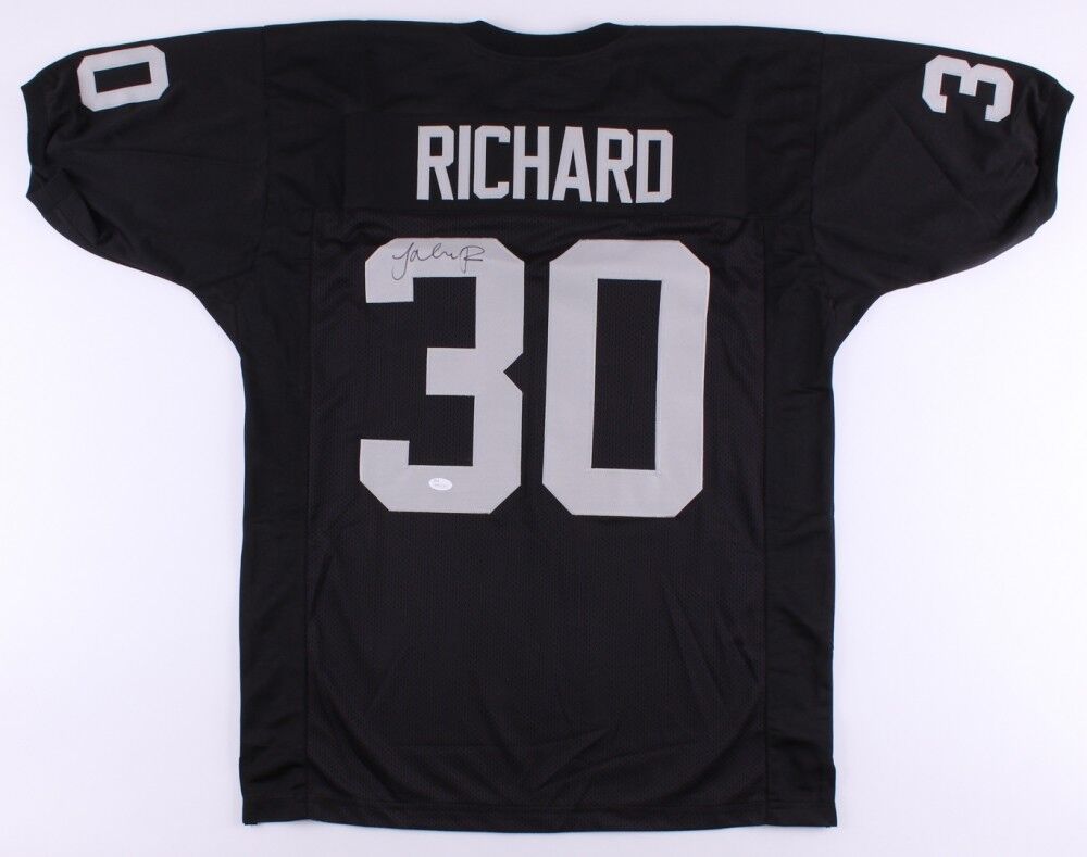 Jalen Richard Signed Oakland Raiders Jersey Pro Player Hologram / SMU Mustang RB
