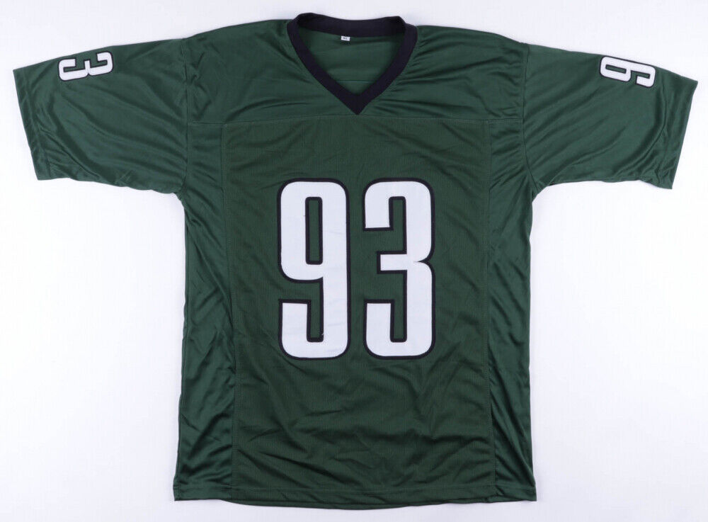 Jevon Kearse Signed Philadelphia Eagles Green Jersey (JSA COA) 3xPro Bowl DE