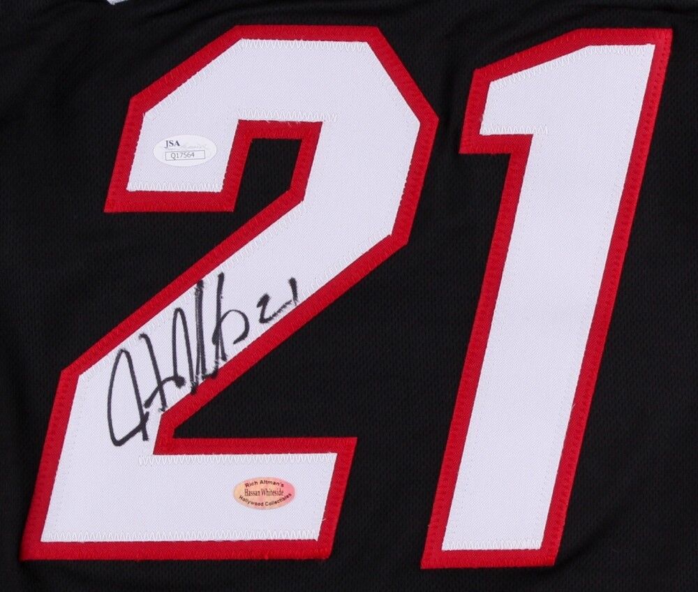Hassan Whiteside Signed Heat Jersey (JSA COA & Hollywood Collectibles Hologram)