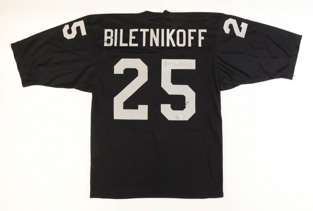 Fred Biletnikoff Signed Raiders Jersey (Beckett) Oakland Wide Receiver 1965–1978