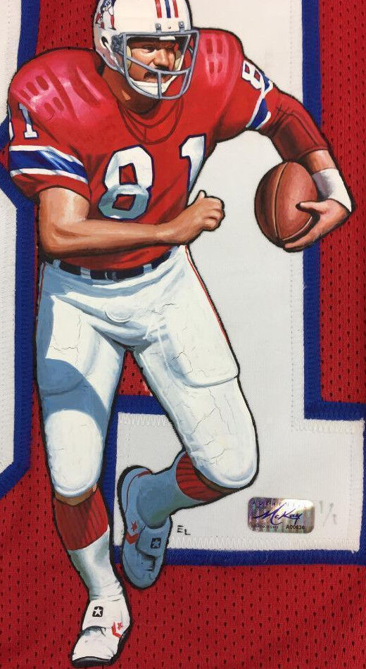 Russ Francis Signed New England Patriots Jersey (JSA COA) 3XPro Bowl Tight End