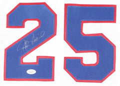 Rafael Palmeiro Signed Texas Rangers Majestic MLB Style Jersey (JSA Hologram)