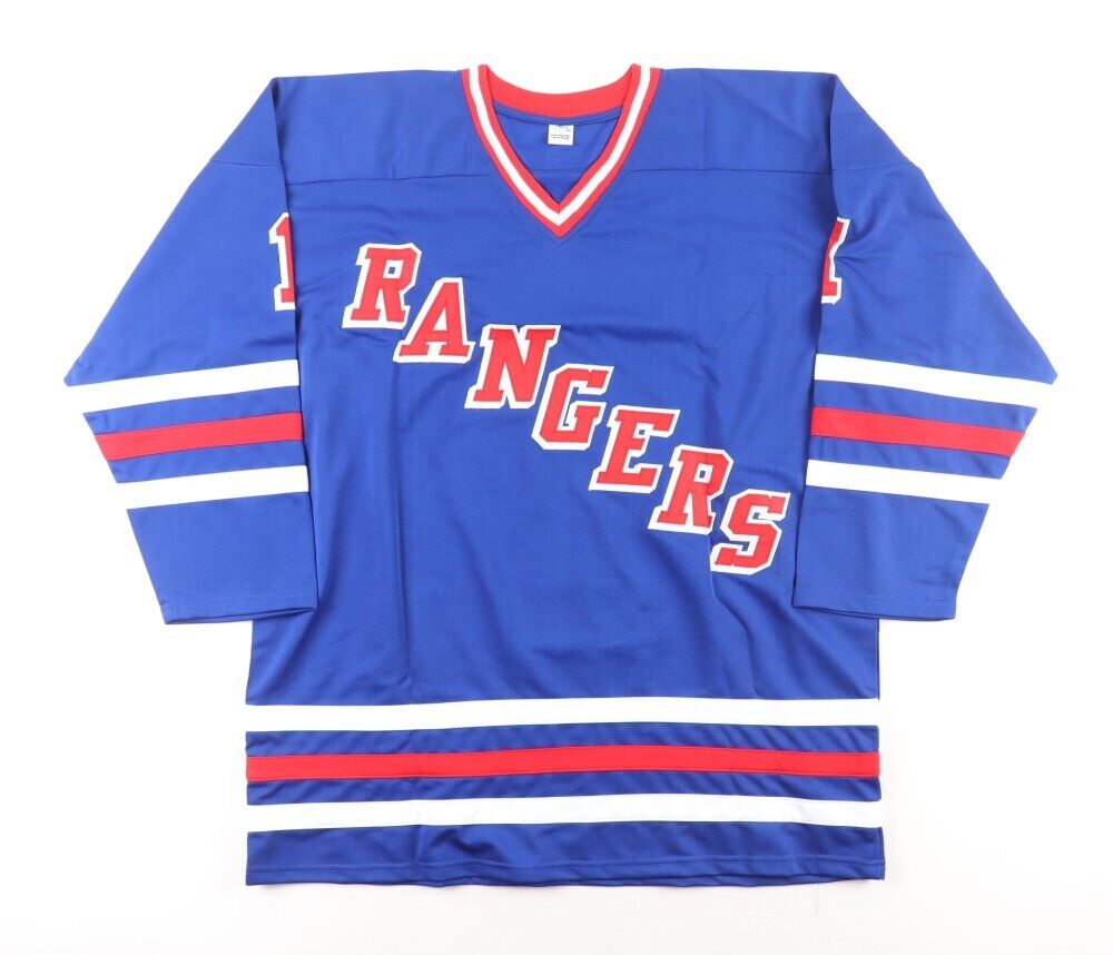 Eddie Giacomin Signed New York Rangers Jersey Inscribed "HOF 1987" (JSA COA)