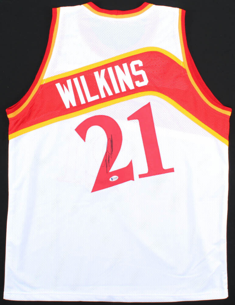 Dominique Wilkins Signed Atlanta Hawks Jersey (Beckett COA) Hall of Fame 2006