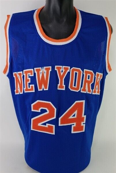Bill Bradley Signed New York Knicks Jersey (JSA COA) 2×NBA Champions 1970 & 1973