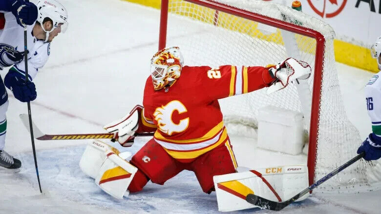 Jacob Markstrom Signed Calgary Flames Adidas Style Jersey (JSA) All Star Goalie