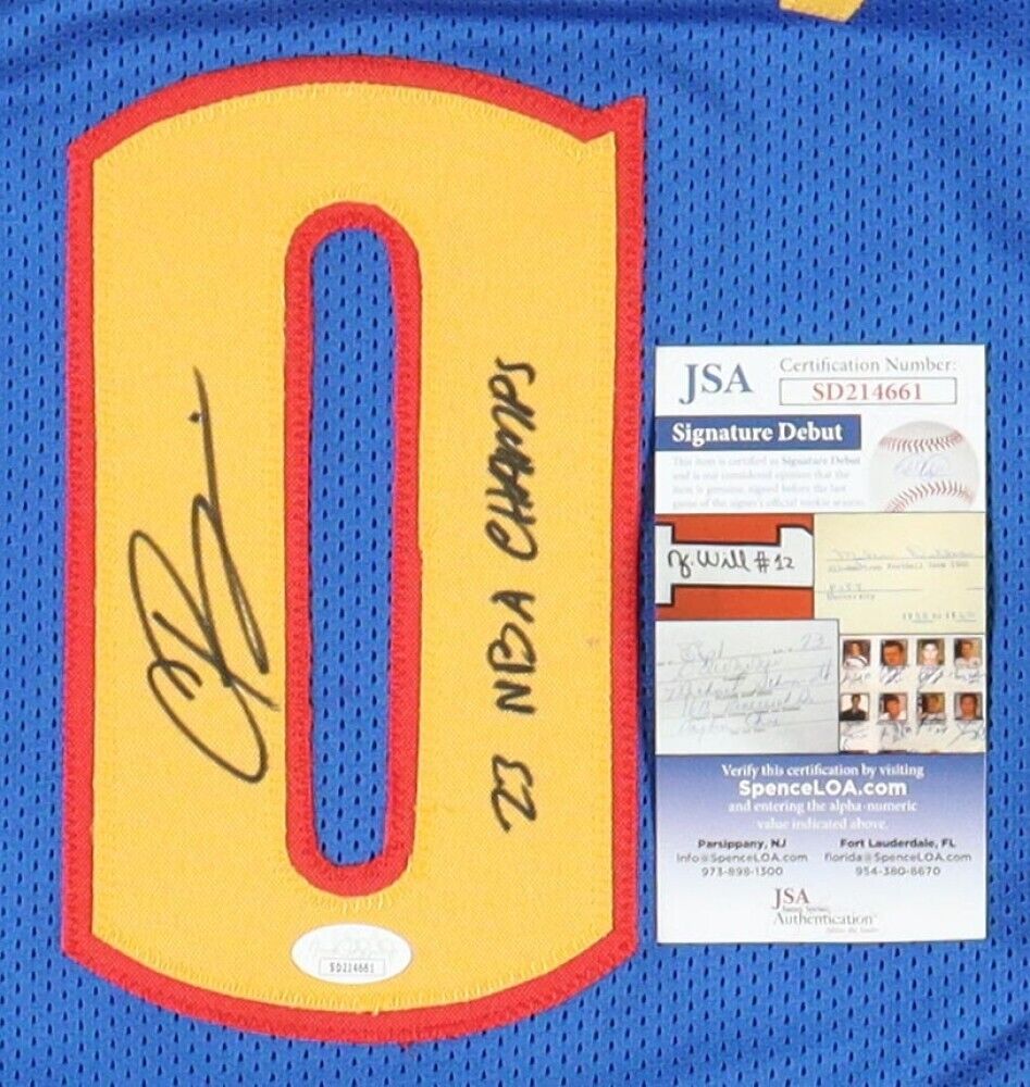 Christian Braun Signed Denver Nuggets Jersey Inscribed "23 NBA Champs" (JSA COA)