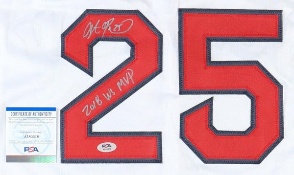 Brock Holt Signed Boston Red Sox Jersey 2018 WS Champs & Brockstar (PSA  COA)