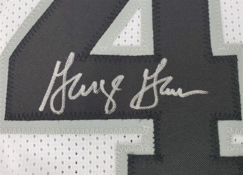 George Gervin Signed San Antonio Spur Photo Jersey "HOF 96" (JSA COA) The Iceman