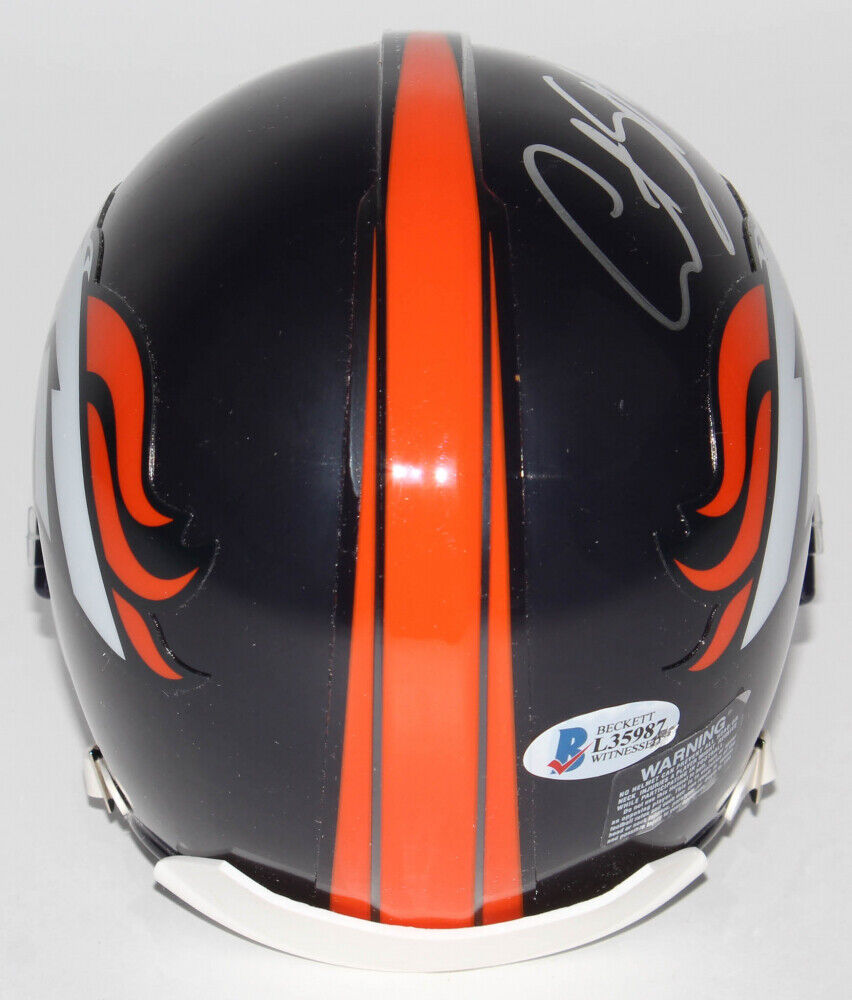 Courtland Sutton Signed Denver Broncos Mini Helmet (Beckett COA) 2018 Rookie W.R