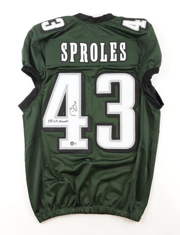 Darren Sproles Signed Philadelphia Eagles Jersey Ins "SB LII Champs" (Beckett)