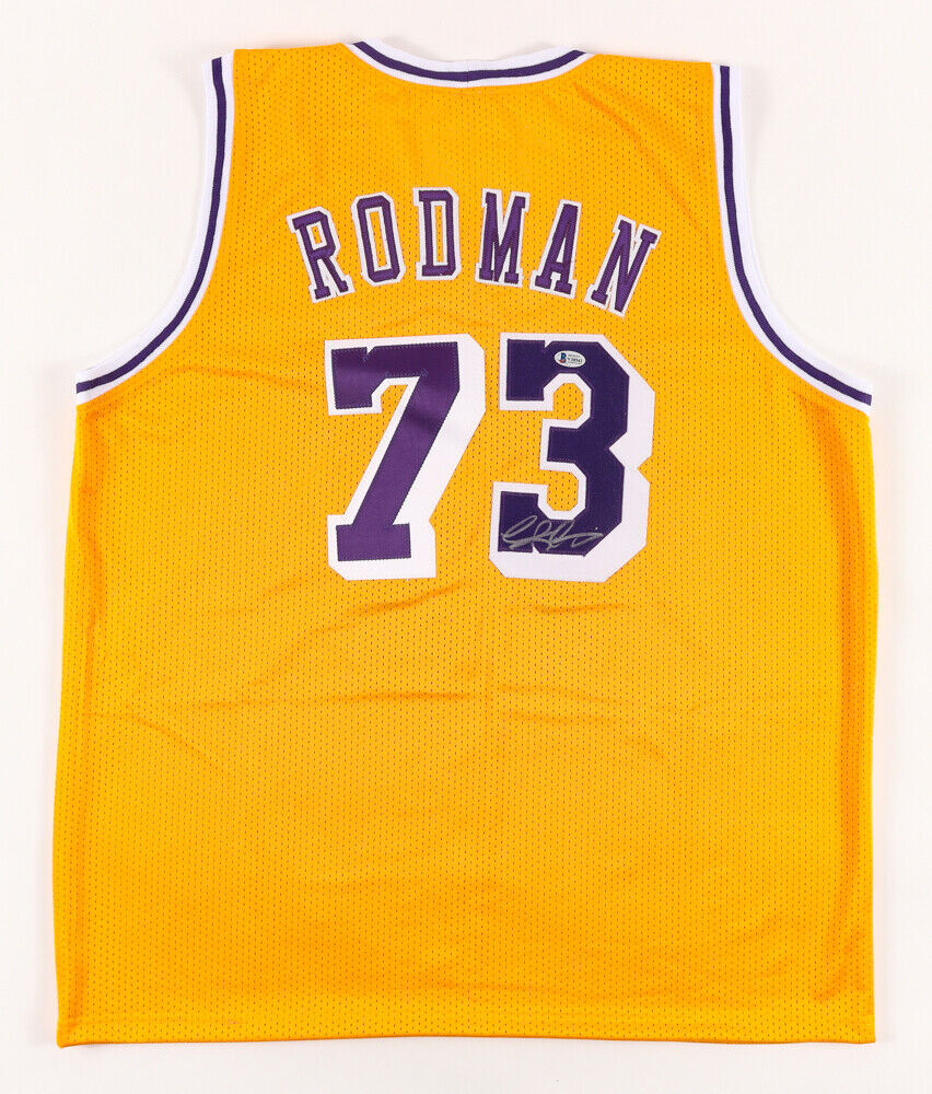 Dennis Rodman Signed Los Angeles Lakers Jersey (Beckett COA) 5xNBA Champion