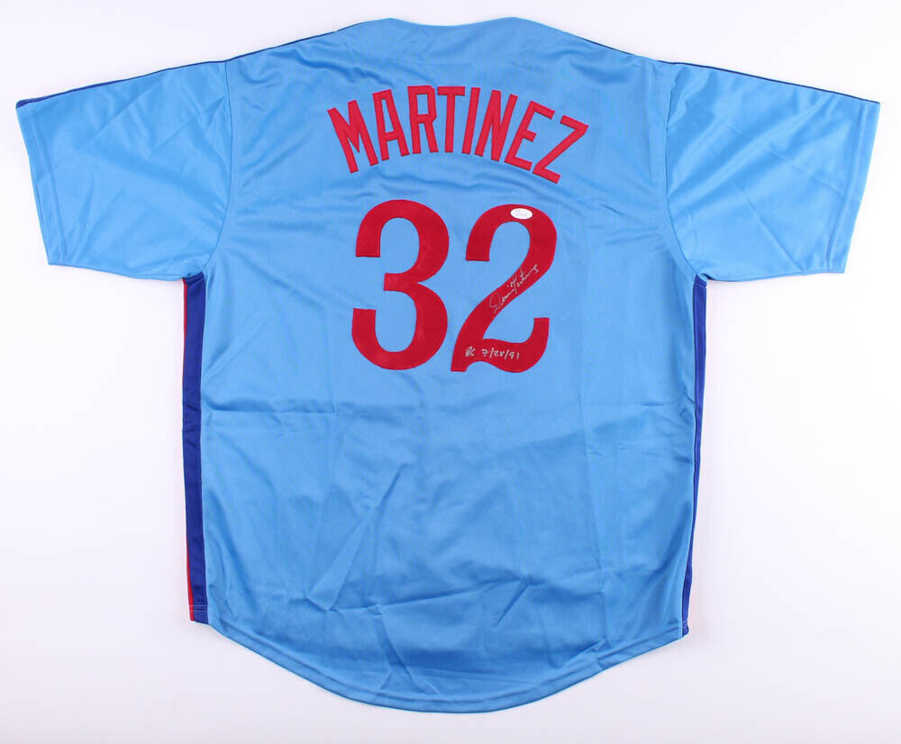 Dennis Martinez Signed Montreal Expos Jersey Inscribed PG 7/28/91 (JSA COA)