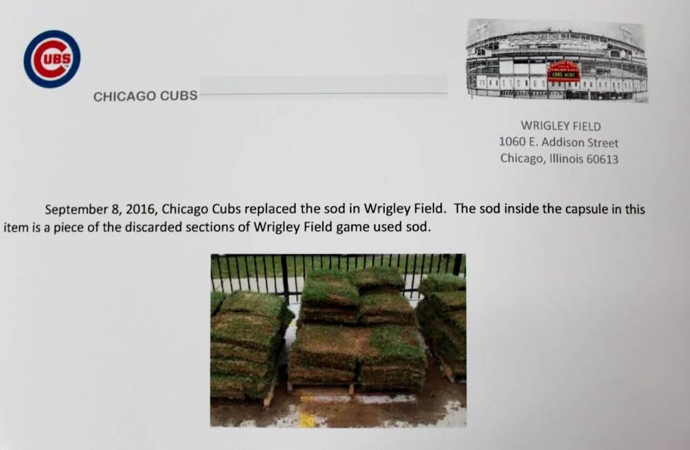 Chicago Cubs 17x21x2 Custom Framed Game-Used Turf Shadowbox Display (Cubs COA)