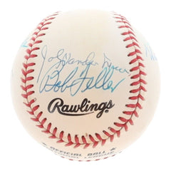 6 Pitchers Who Threw 2 No-hitters Signed Baseball (PSA LOA) Spahn, Feller, +4