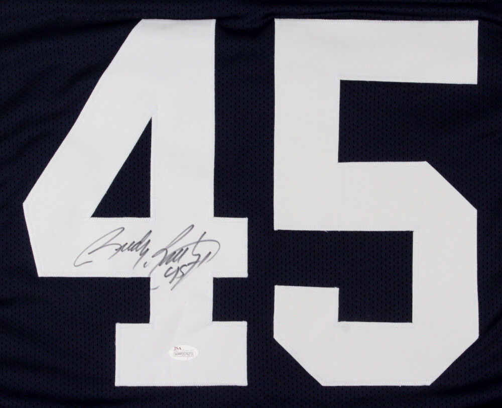 Rudy Ruettiger Signed Notre Dame Fighting Irish Jersey (JSA) Notre Dame Legend