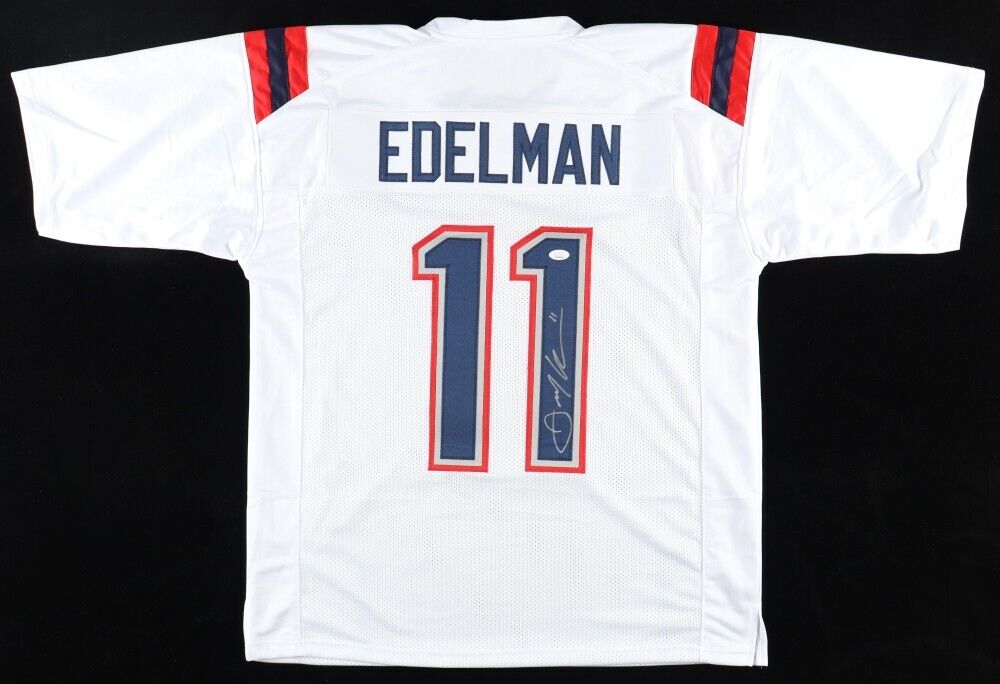 Julian Edelman Signed New England Patriots Jersey (JSA COA) 3xSuper Bowl Champ
