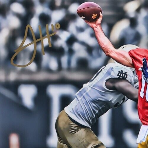Sam Hartman Signed Notre Dame Fighting Irish 11" x 14" Photo (JSA)