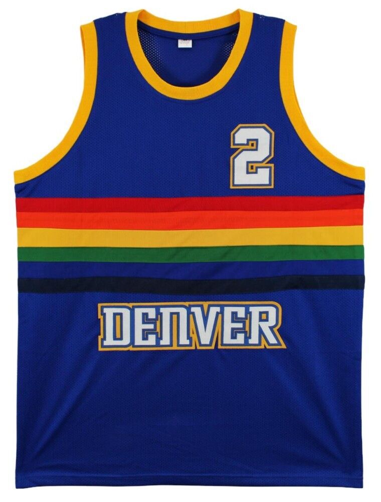 Alex English Signed Denver Nuggets Jersey "HOF 97" (Beckett) 8xNBA All-Star Fwrd