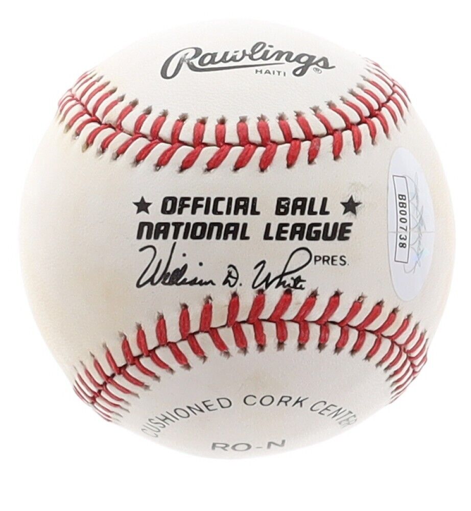 Don Drysdale Signed ONL Baseball (JSA) Brooklyn / Los Angeles Dodgers / 1984 HOF