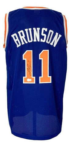 Jalen Brunson Signed New York Knicks Jersey (Beckett) 2xNCAA Champion Wildcats