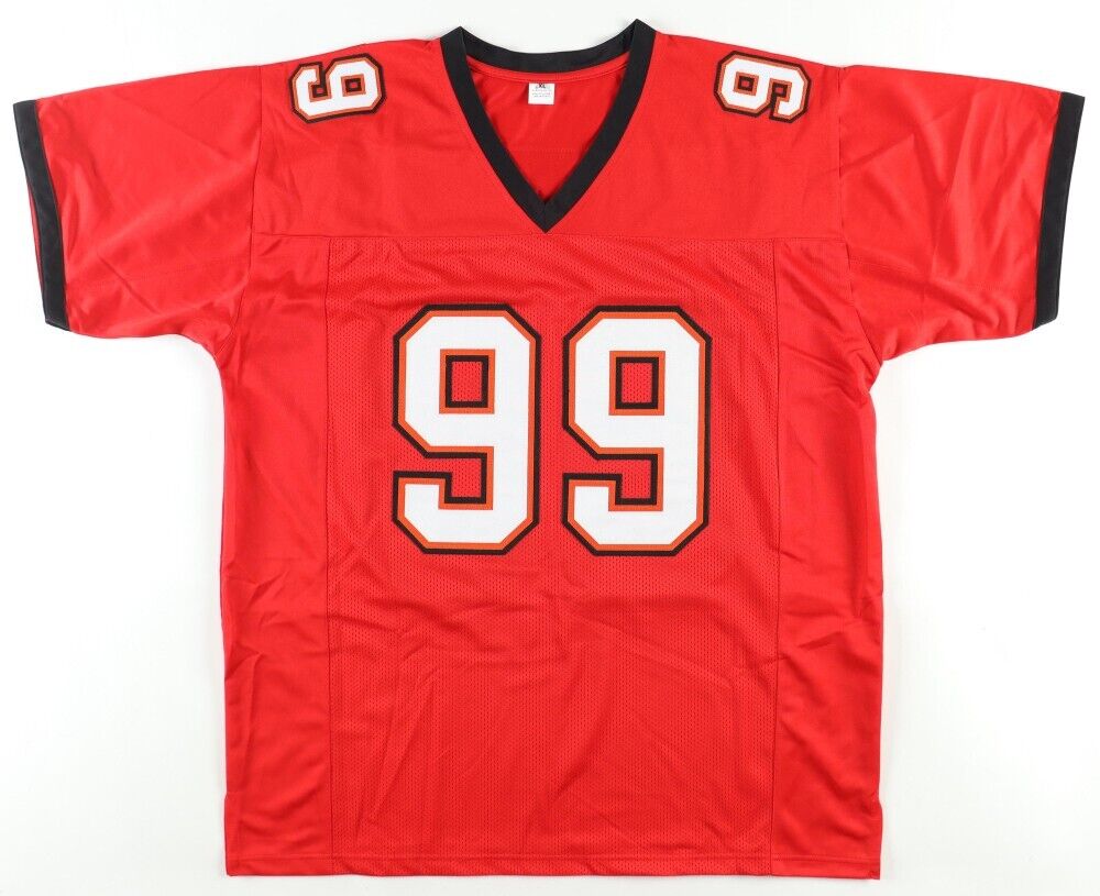 Warren Sapp Signed Tampa Bay Buccaneers Jersey Inscribed "HOF 13" (Beckett) Bucs