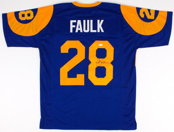 Marshall Faulk Signed Rams Jersey (JSA COA) NFL Most Valuable