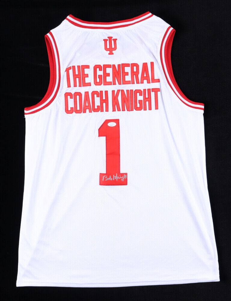 Bob Knight Signed Indiana "The General" Jersey (JSA Holo) Hoosiers Head Coach