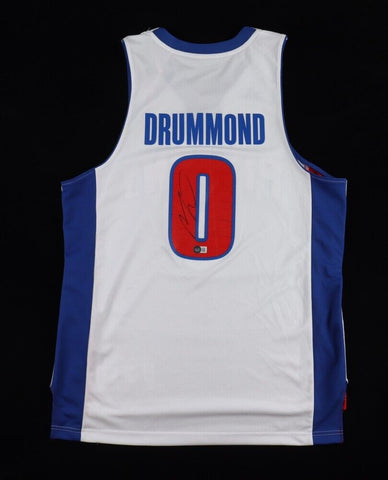 Andre Drummond Signed Detroit Pistons Jersey (Beckett) 2×NBA All-Star 2016, 2018