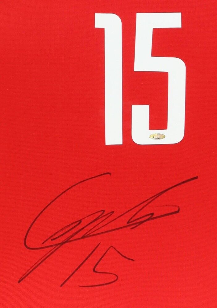 Clint Capella Signed Rockets 35"x43" Framed Jersey (Tristar) 2021 Rebound Leader