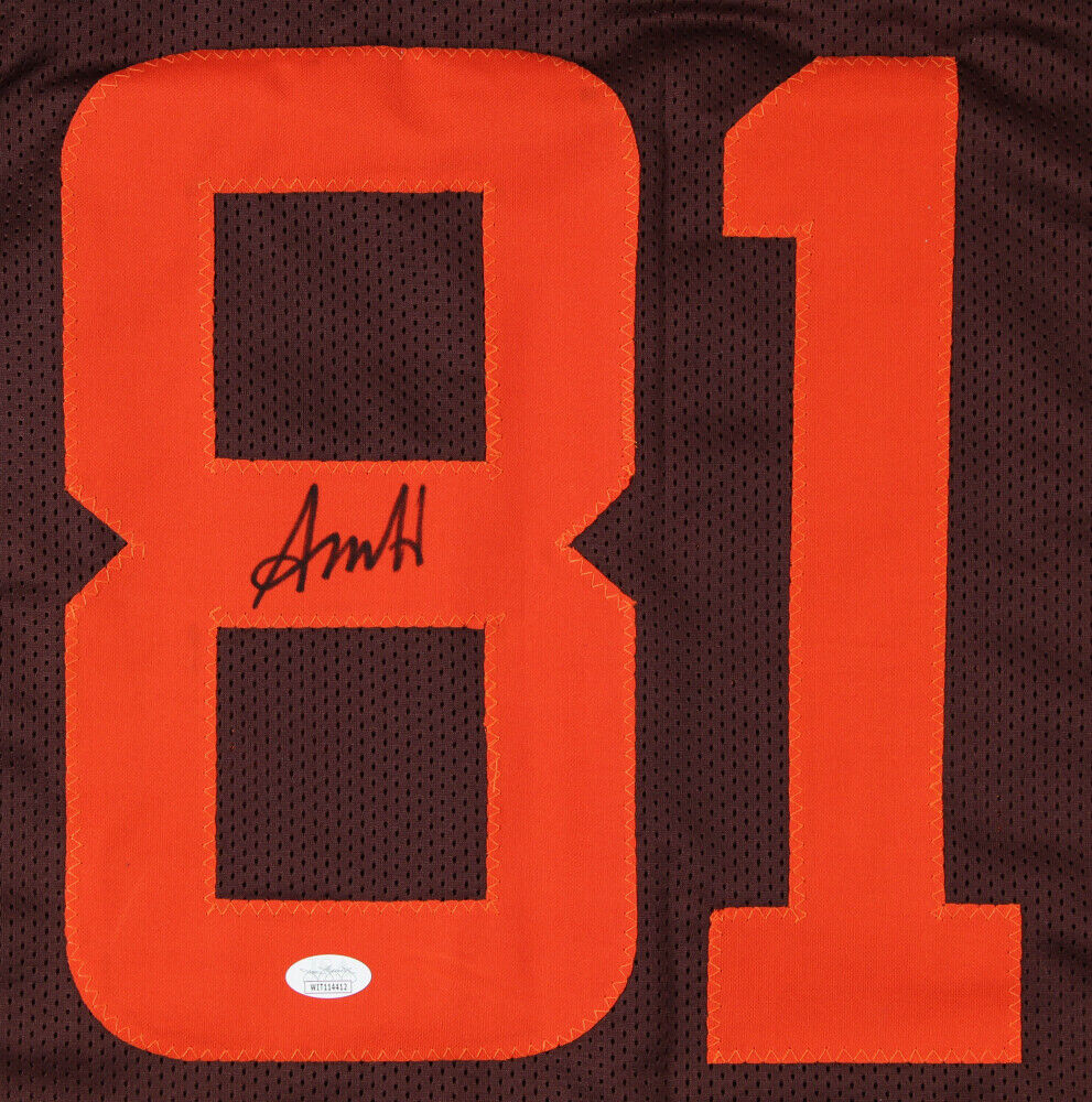 Austin Hooper Signed Cleveland Browns Jersey (JSA COA) 2016 3rd Rd Draft Pk T.E.