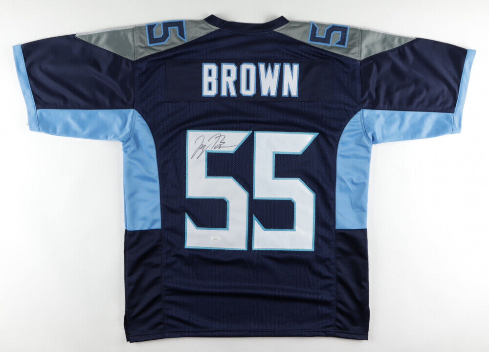 Jayon Brown Signed Tennesee Titans Jersey (JSA COA) Draft Pick 2017 Linebacker