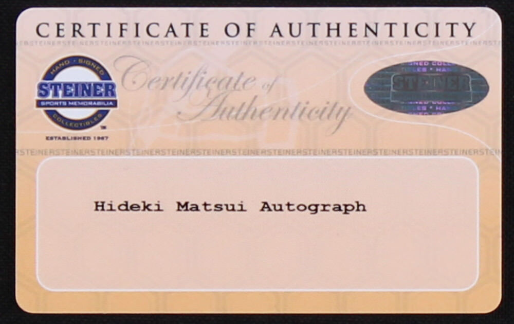 Hideki Matsui Signed Yomiuri Giants Jersey (Steiner COA) NY Yankees Outfierlder