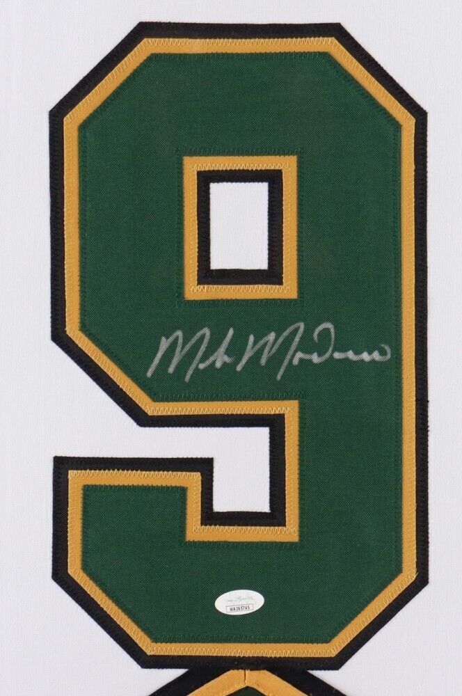 Mike Modano Signed Dallas Stars 35" x 43" Framed Jersey (JSA COA) 1999 Cup Champ