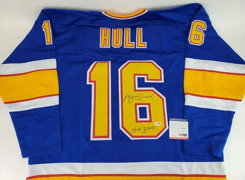 Brett Hull Signed St Louis Blues Jersey (PSA COA) Hall of Fame 2009 / 741 Goals