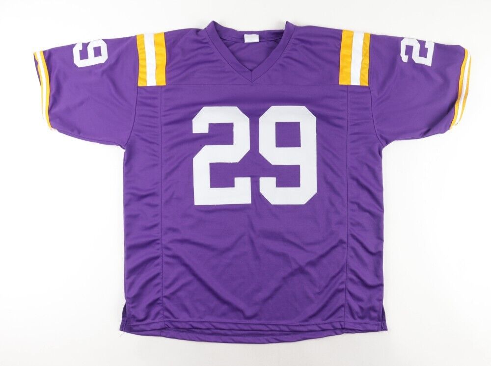 Greedy Williams Signed LSU Tigers Jersey (Playball Ink) Browns 2nd Rnd Pick 2019