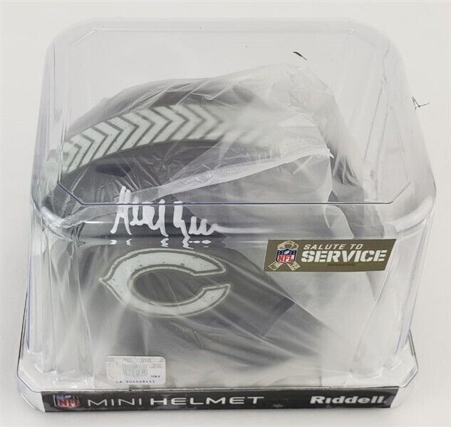 Mike Brown Signed Chicago Bears / Salute Service Alternate Speed Mini Helmet PSA