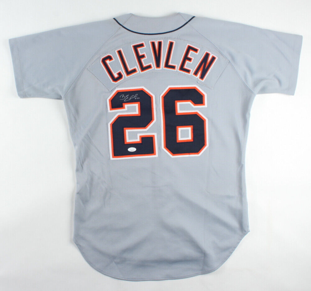 Brent Clevlen Twice Signed Detroit Tigers Russell Athletiic Style Jersey JSA COA