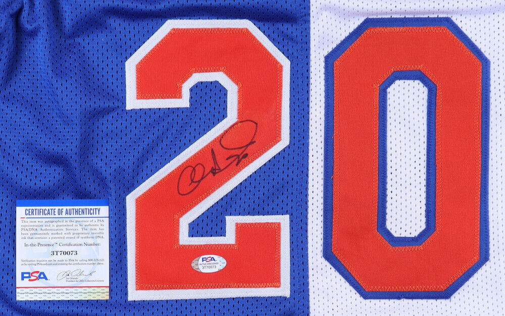 Allan Houston Signed New York Knick Home / Away Split Jersey (PSA COA) 1996-2005