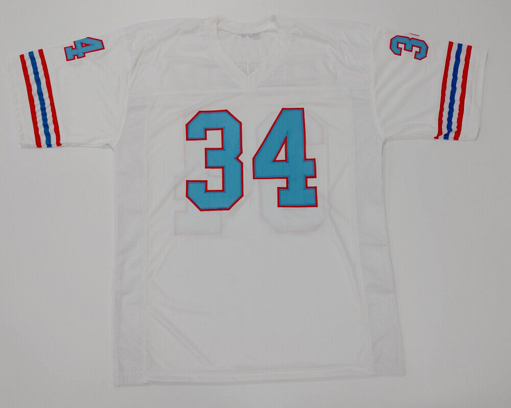 Earl Campbell Signed Houston Oilers Jersey / 5×Pro Bowl R.B. (Beckett COA) HOF