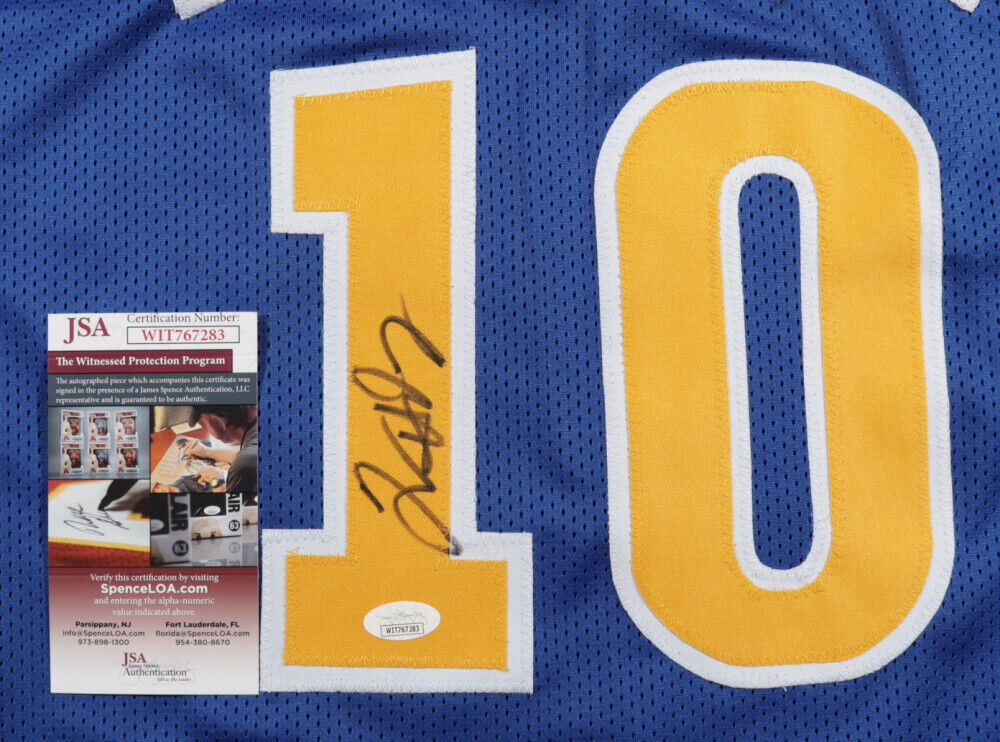 Tim Hardaway Signed Golden State Warriors Jersey (JSA COA) 5xNBA All Star Guard