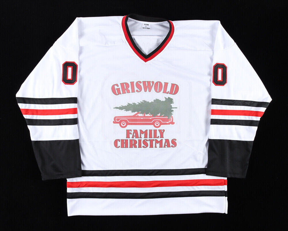 Chevy Chase Signed Blackhawk "Griswold "Jersey (Beckett Holo) Christmas Vacation