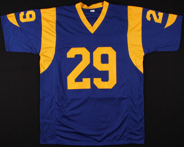 Eric Dickerson Signed Rams Blue Throwback Jersey InscribedHOF 99(Beckett  COA)