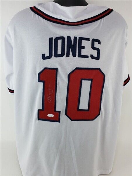 Chipper Jones Signed Atlanta Braves Jersey (JSA COA) HOF 8xAll Star 3rd Baseman