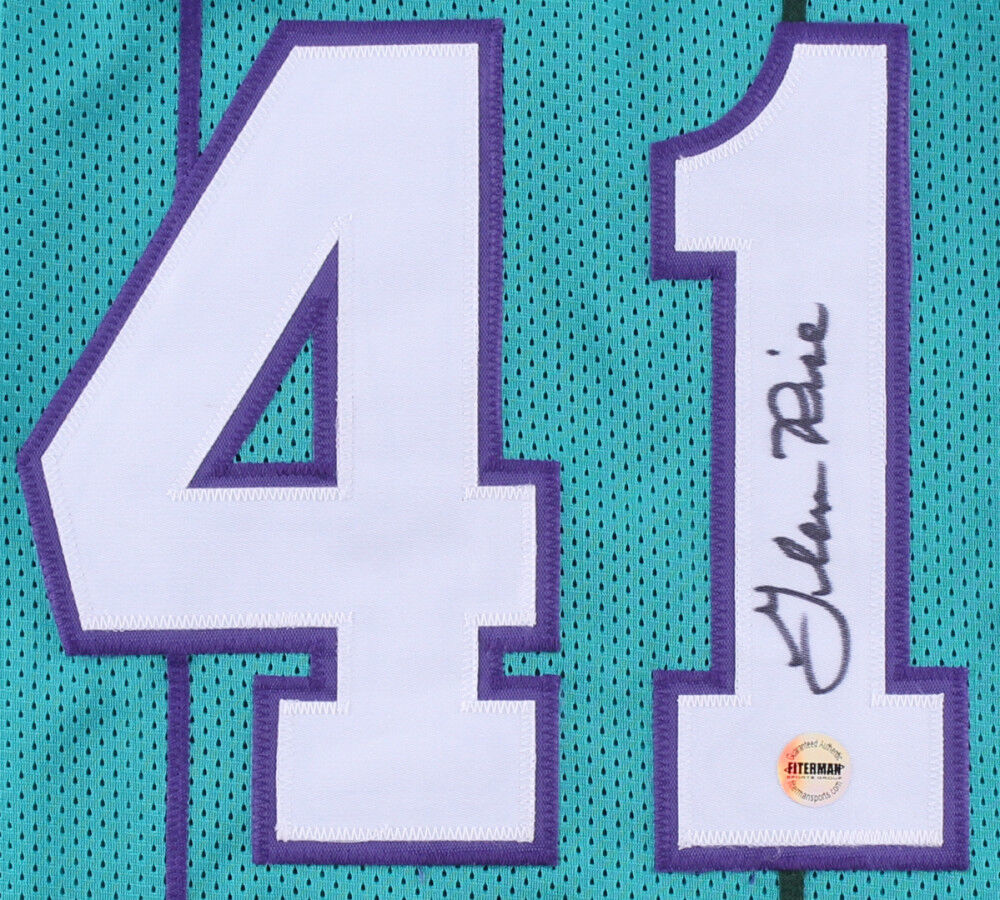 Glen Rice Signed Charlotte Hornets Teal Jersey (Fiterman Sports Hologram)