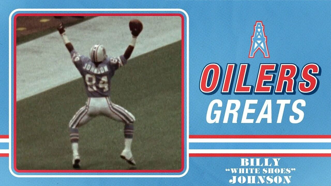 Billy "White Shoes" Johnson Signed Houston Oilers Jersey (TriStar) 3×Pro Bowl WR