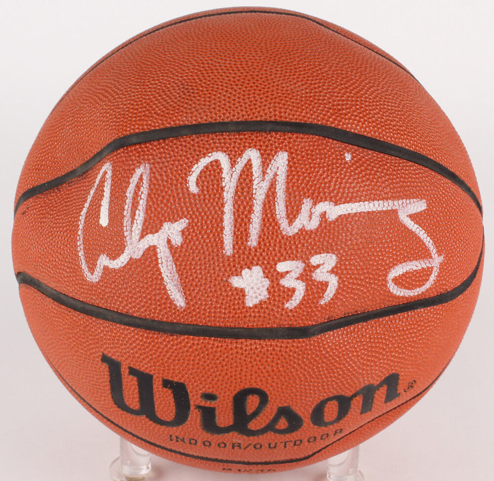Alonzo Mourning Signed NBA Basketball (JSA) #2 Pick 1992 NBA Draft / Miami Heat