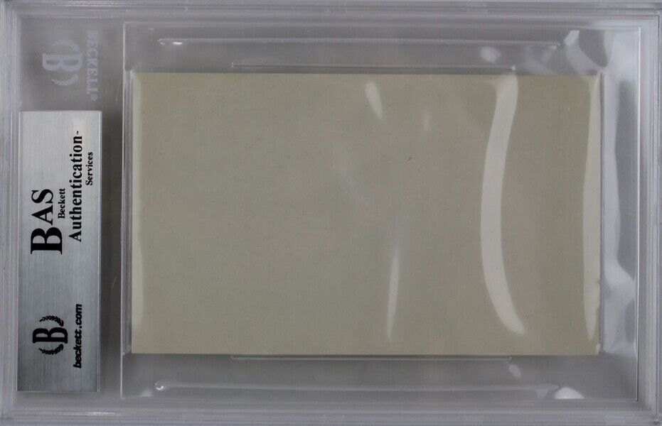 Ara Parseghian Signed Index Card (Beckett) Passed Away 2017 / Notre Dame Coach