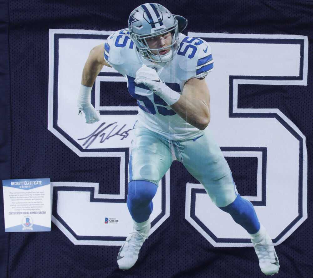 Leighton Vander Esch Signed Cowboys Jersey (Beckett COA) Dallas 2018 #1 Drft Pk